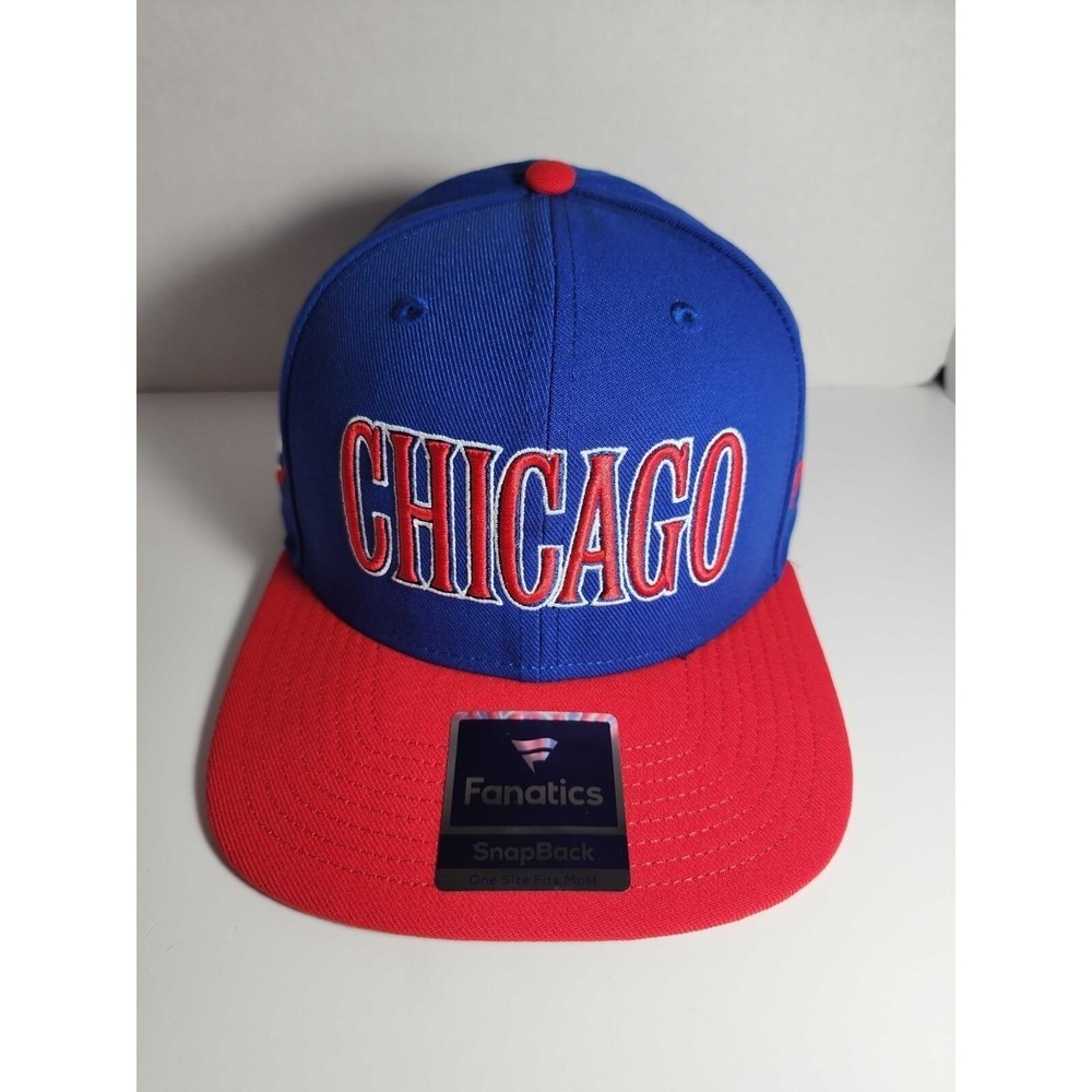 Fanatics Chicago Cubs Cooperstown True Classic XL MLB Snapback Hat Cap Blue Red